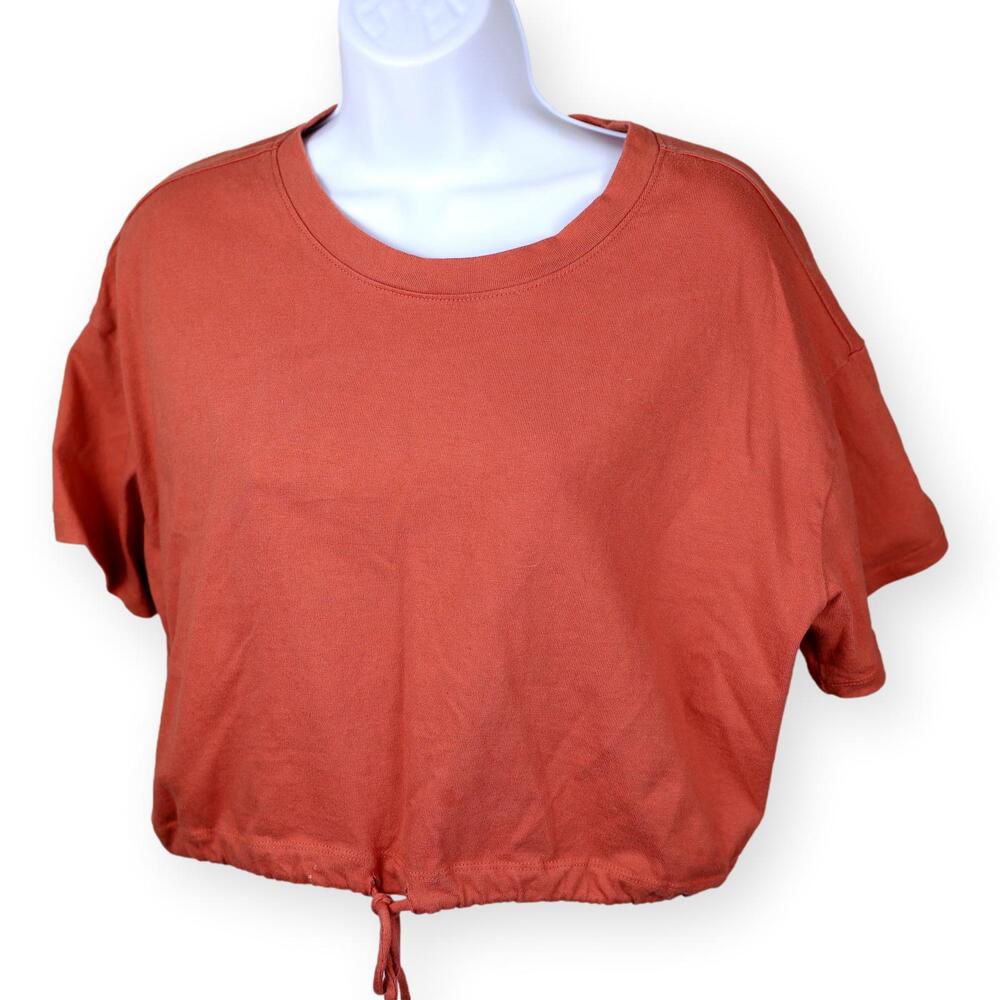 Forever 21 Women Pink Knit Drawstring Top S NWOT
